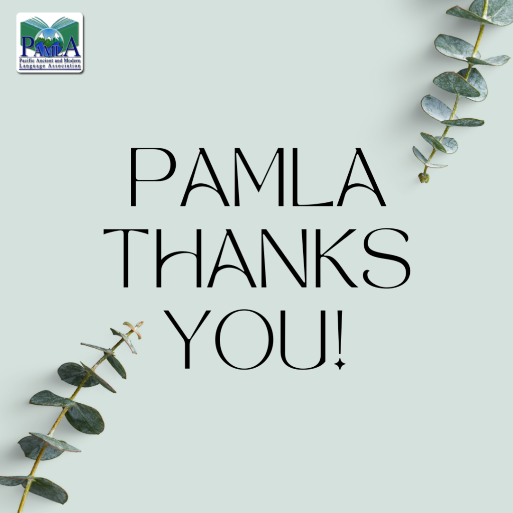 A PAMLA 2021 Thank You!