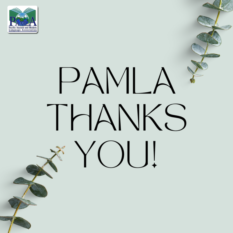 PAMLA thanks you!