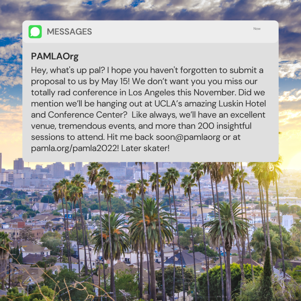 PAMLA 2022: Live in Los Angeles!