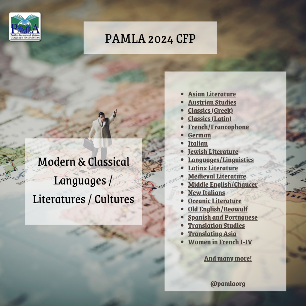 PAMLA 2024 CFP: Languages, Literatures, and Cultures