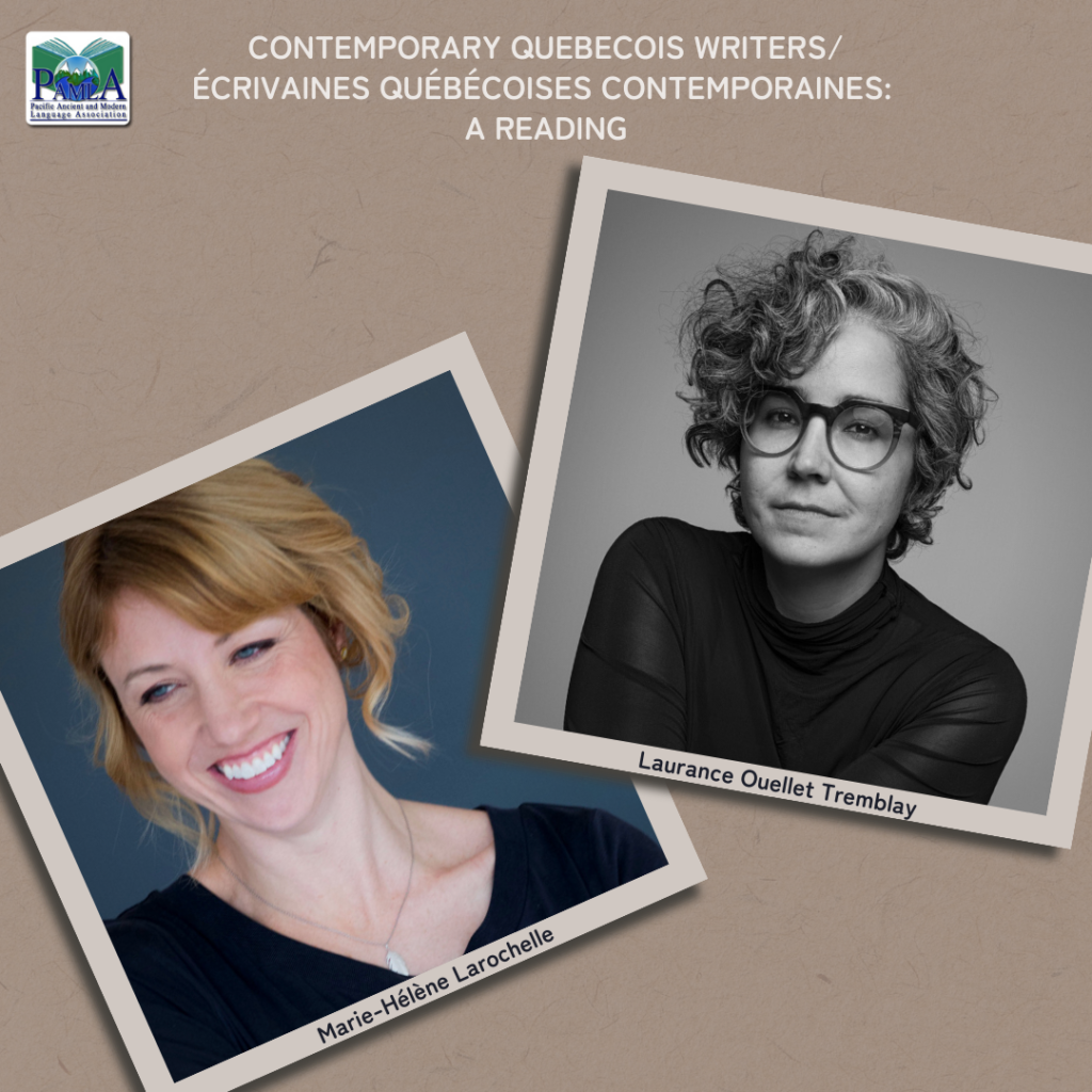 PAMLA 2023 Presents: Contemporary Quebecois Writers