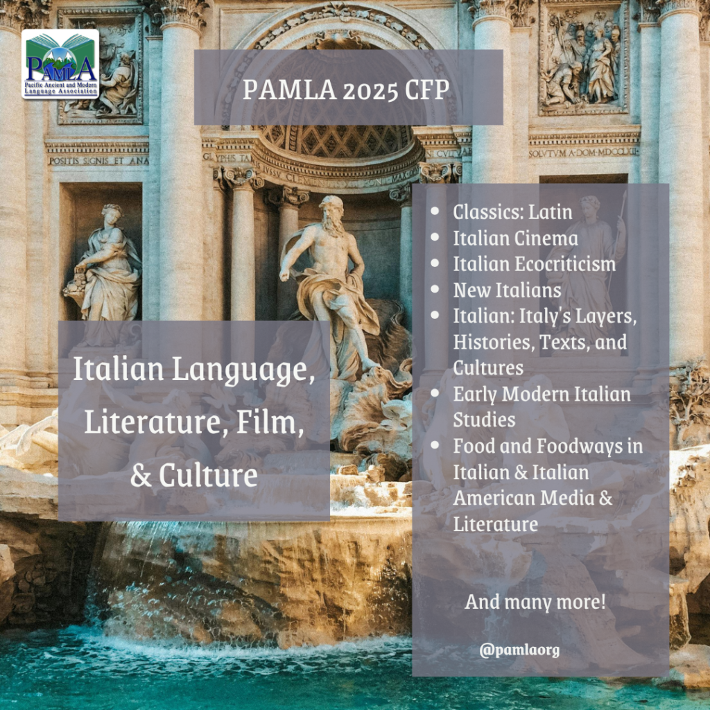 CFP PAMLA 2025: Italian Language, Literature and Culture