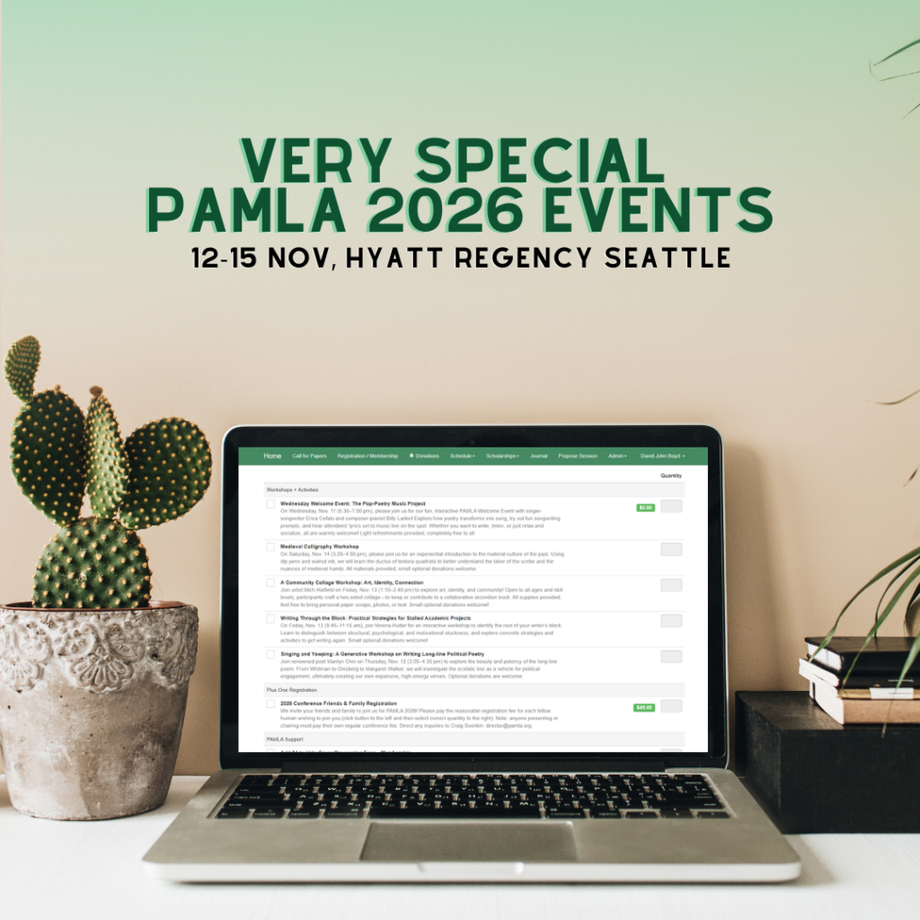Very Special PAMLA 2026 Conference Events
